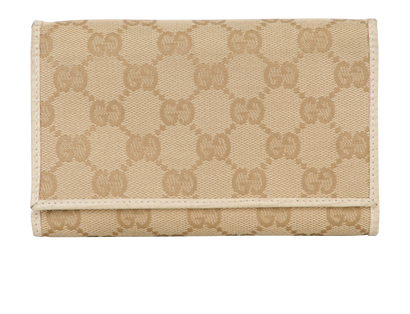 Gucci GG Continental Wallet, &pound;150, Accessories, Beige/Cream, Canvas/Leather, Front view